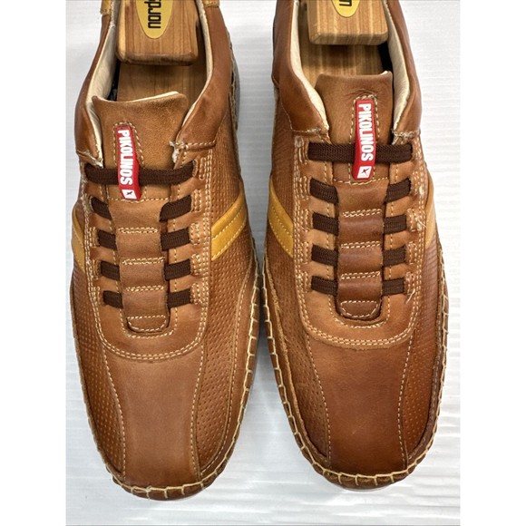 Pikolinos Men’s Fuencarral Leather Sports Style Sneakers Brandy Sz EU 42/US 8.5 - Picture 7 of 14